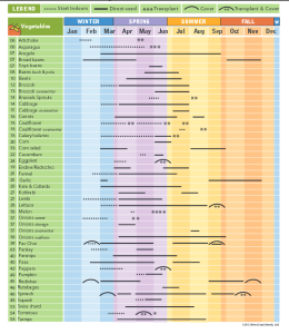 » PLANTING SCHEDULE FOR VEGETABLE (COASTAL BC)